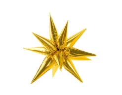 Helium Ballon Ster 3D Goud Leeg 70cm