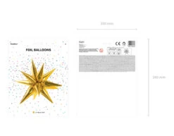 Helium Ballon Ster 3D Goud Leeg 95cm -Feestartikelen Winkel helium ballon ster 3d goud leeg 95cm 2