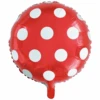 Helium Ballon Stippen Rood 45cm Leeg -Feestartikelen Winkel helium ballon stippen rood 45cm leeg