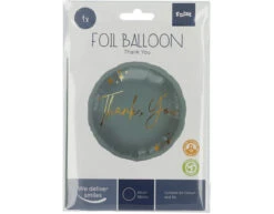 Helium Ballon Thankyou Goud Blauw Leeg 45cm -Feestartikelen Winkel helium ballon thankyou goud blauw leeg 45cm 2