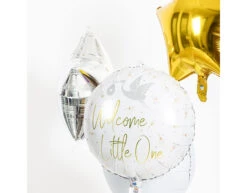 Helium Ballon Welcome Little One Ooievaar Leeg 45cm -Feestartikelen Winkel helium ballon welcome little one ooievaar leeg 45c 1