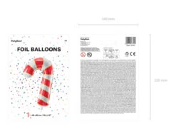 Helium Ballon Zuurstok Rood Leeg 82cm -Feestartikelen Winkel helium ballon zuurstok rood leeg 82cm 7