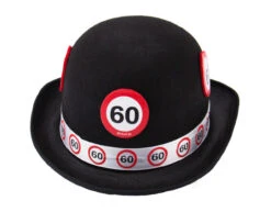 Hoed 60 Jaar Verkeersbord -Feestartikelen Winkel hoed 60 jaar verkeersbord 1