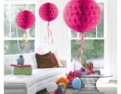 Honeycomb Bal Fuchsia Lint 30cm -Feestartikelen Winkel honeycomb bal fuchsia lint 30cm 1