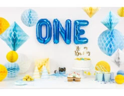 Honeycomb Bal Lichtblauw 30cm -Feestartikelen Winkel honeycomb bal lichtblauw 30cm 2