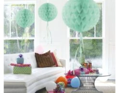 Honeycomb Bal Mint Groen 30cm -Feestartikelen Winkel honeycomb bal mint groen 30cm 1