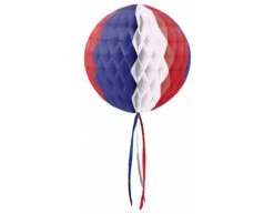 Honeycomb Bal Rood Wit Blauw 30cm