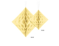 Honeycomb Diamant Lichtgeel 30cm -Feestartikelen Winkel honeycomb diamant lichtgeel 30cm 1