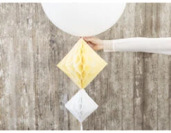 Honeycomb Diamant Lichtgeel 30cm -Feestartikelen Winkel honeycomb diamant lichtgeel 30cm 2