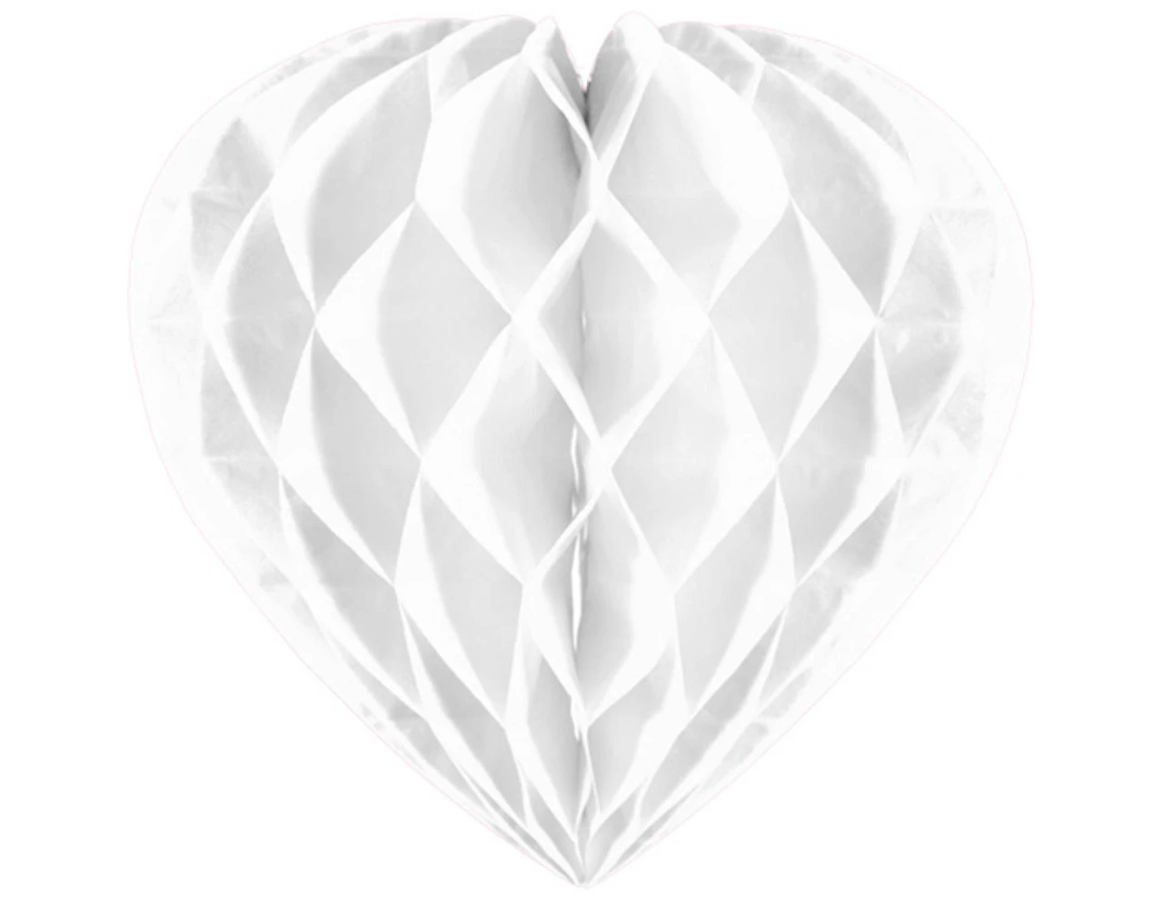 Honeycomb Wit Hart 30cm 4 Honeycomb Wit Hart 30cm - Afbeelding 2