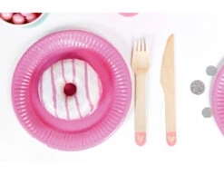 Houten Bestek Roze 16cm 18 Delig -Feestartikelen Winkel houten bestek roze 16cm 18 delig 2