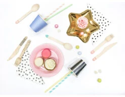 Houten Bestek Zwart 16cm 18 Delig -Feestartikelen Winkel houten bestek zwart 16cm 18 delig 2