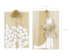 Houten Gastenboek Blessings 39,5cm -Feestartikelen Winkel houten gastenboek blessings 395cm 6