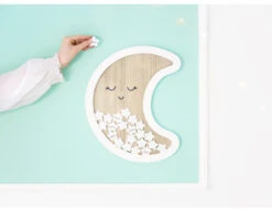 Houten Gastenboek Maan 38,5cm -Feestartikelen Winkel houten gastenboek maan 385cm 3
