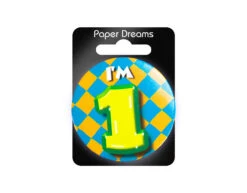 I'm 1 Button 1 Jaar 5,5cm -Feestartikelen Winkel im 1 button 1 jaar 55cm 1