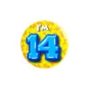 I'm 14 Button 14 Jaar 5,5cm -Feestartikelen Winkel im 14 button 14 jaar 55cm