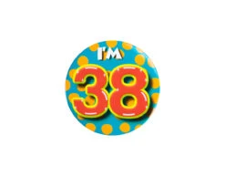 I'm 38 Button 38 Jaar 5,5cm
