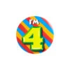 I'm 4 Button 4 Jaar 5,5cm -Feestartikelen Winkel im 4 button 4 jaar 55cm