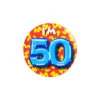 I'm 50 Button 50 Jaar 5,5cm -Feestartikelen Winkel im 50 button 50 jaar 55cm