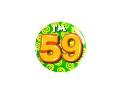 I'm 59 Button 59 Jaar 5,5cm