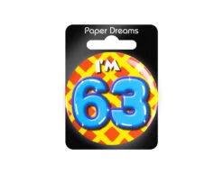 I'm 63 Button 63 Jaar 5,5cm -Feestartikelen Winkel im 63 button 63 jaar 55cm 1