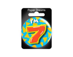 I'm 7 Button 7 Jaar 5,5cm -Feestartikelen Winkel im 7 button 7 jaar 55cm 1