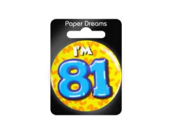 I'm 81 Button 81 Jaar 5,5cm -Feestartikelen Winkel im 81 button 81 jaar 55cm 1