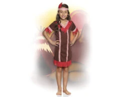 Indianen Jurk Kind Rood -Feestartikelen Winkel indianen jurk kind rood 1