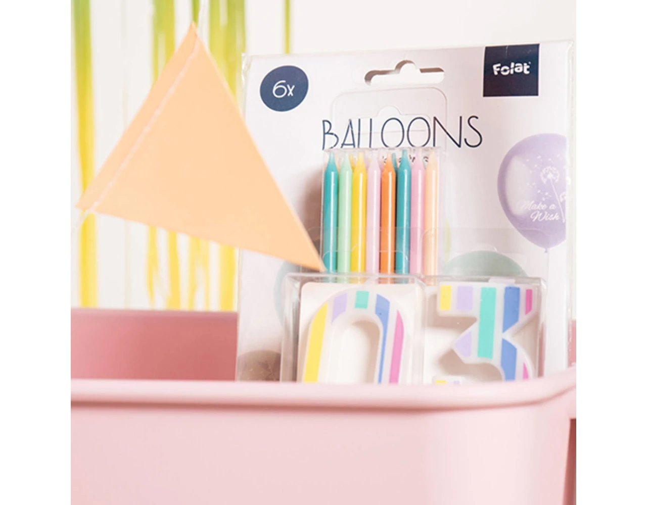 Kaars 3 Jaar Pastel 5cm 6 Kaars 3 Jaar Pastel 5cm - Afbeelding 4