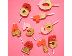 Kaars 6 Jaar Retro Roze 5cm -Feestartikelen Winkel kaars 6 jaar retro roze 5cm 3