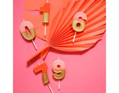 Kaars 6 Jaar Retro Roze 5cm -Feestartikelen Winkel kaars 6 jaar retro roze 5cm 4