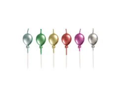 Kaars Ballonnen Metallic 6,4cm 6st