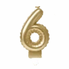 Kaars Folie Ballon Goud 6 10cm -Feestartikelen Winkel kaars folie ballon goud 6 10cm