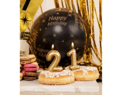 Kaars Folie Ballon Goud 6 10cm -Feestartikelen Winkel kaars folie ballon goud 6 10cm 2