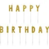 Kaarsen Happy Birthday Goud 2,5cm 13st