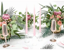 Kaarsen Licht Roze 24cm 10st -Feestartikelen Winkel kaarsen licht roze 24cm 10st 1