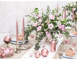 Kaarsen Rose Goud Metallic 24cm 10st -Feestartikelen Winkel kaarsen rose goud metallic 24cm 10st 1