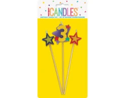 Kaarsen Set 3 Jaar Sterren 26cm 3st -Feestartikelen Winkel kaarsen set 3 jaar sterren 26cm 3st 1