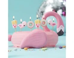 Kaarsen Set Flamingo/ Donut/ Frietjes 6st -Feestartikelen Winkel kaarsen set flamingo donut frietjes 6st 2