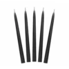 Kaarsen Zwart 24cm 10st -Feestartikelen Winkel kaarsen zwart 24cm 10st