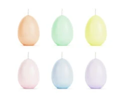 Kaarsjes Paaseieren 7cm 6st