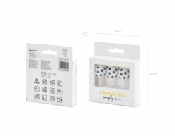 Kaarssen Voetbal 2,5cm 6st -Feestartikelen Winkel kaarssen voetbal 25cm 6st 2