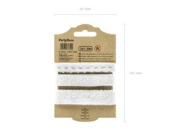 Kanten Lint 1,5m 3st -Feestartikelen Winkel kanten lint 15m 3st 8