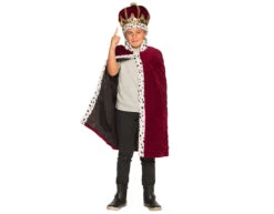 Koningskroon En Koningsmantel Bordeaux Rood Kind