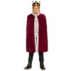 Koningsmantel Kind Bordeaux Rood 90cm -Feestartikelen Winkel koningsmantel kind bordeaux rood 90cm