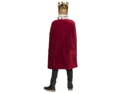 Koningsmantel Kind Bordeaux Rood 90cm -Feestartikelen Winkel koningsmantel kind bordeaux rood 90cm 2