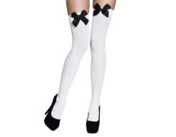 Kousen Wit Zwarte Strik