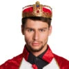 Kroon Koning Goud Rood 22cm -Feestartikelen Winkel kroon koning goud rood 22cm