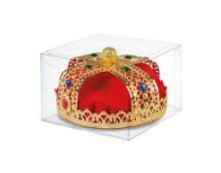 Kroon Koning Goud Rood 22cm -Feestartikelen Winkel kroon koning goud rood 22cm 2