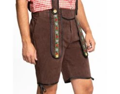 Lederhose Kort Donkerbruin -Feestartikelen Winkel lederhose kort donkerbruin 1